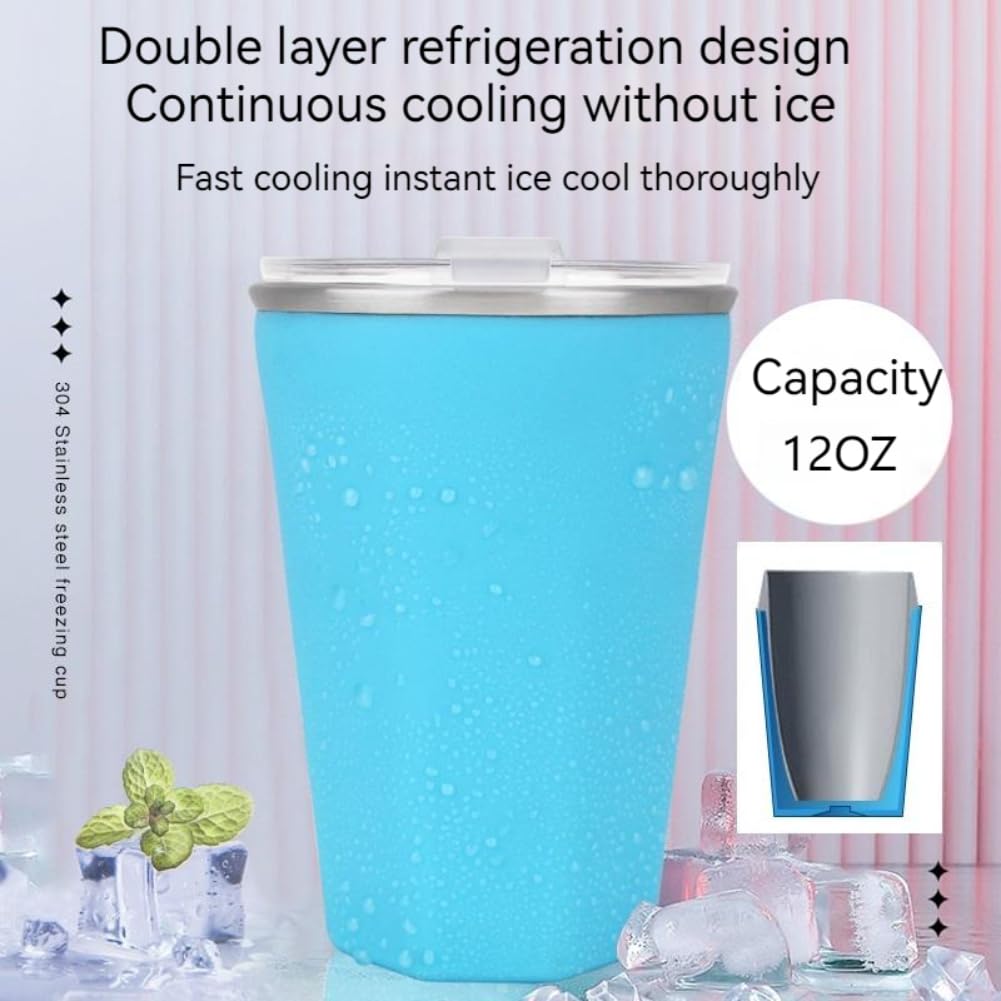 Amazon｜MOILOの凍結する冷却のコップのシリコーンの外のステンレス鋼